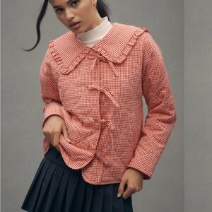 Maeve Red Gingham Teddy Jacket